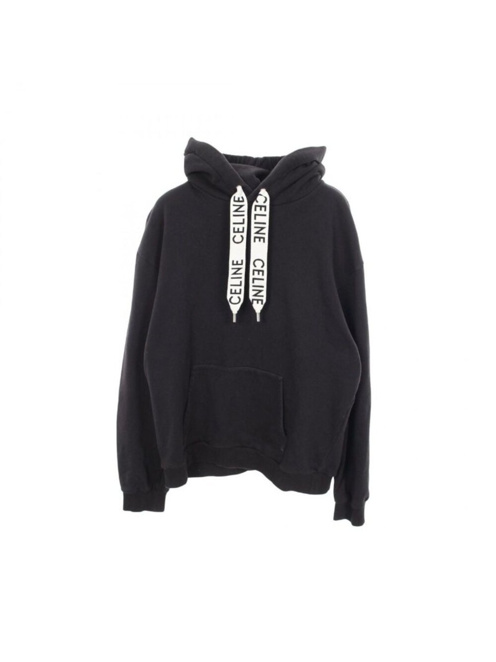 Celine Hoodie Logo Loose Black Cotton